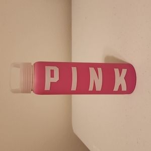 Pink Victoria's Secret PINK dog Glass Water Bottle